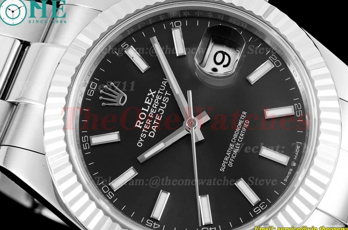 Stk Oyster 41mm Datejust 904L VR3235 SS 126334 SS King Grey 0429